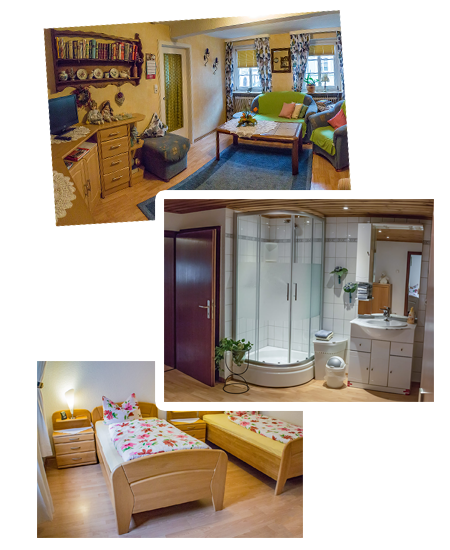 Collage Gästezimmer Adler